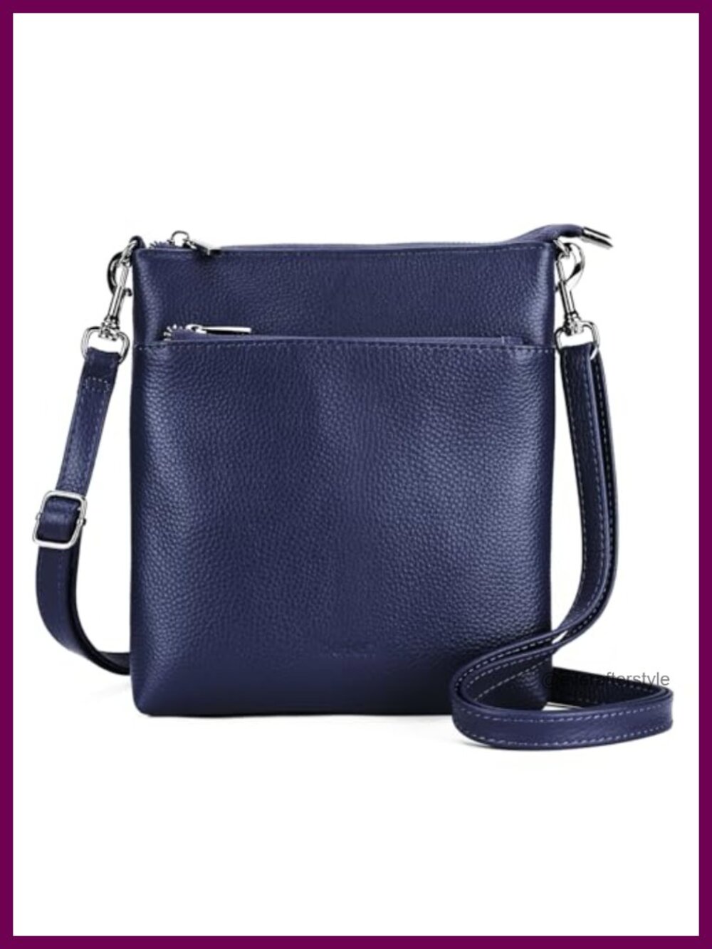 Genuine Leather Crossbody Bag Lightweight Adjustable Strap Travel Purse